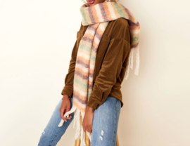 STRIPE ME UP scarf ecru
