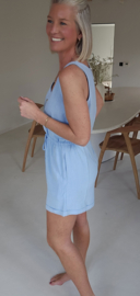 BELLICI linen playsuit soft blue