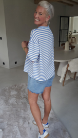 JESSE Striped T-shirt blue white