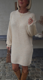 MANDINE midi knit dress cream