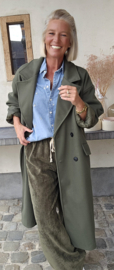 TRUDY maxi  coat khaki