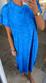DIDI maxi terry T-shirt dress kobalt blue