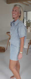 KAE jeans shorts soft blue