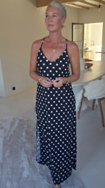 EMILIA polka maxi dress black