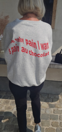 PAIN AU CHOCOLAT sweatshirt mêlee grey