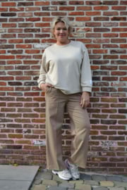 LOE wide leg jogger pants taupe