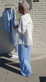 JANE striped tetra shirt blue