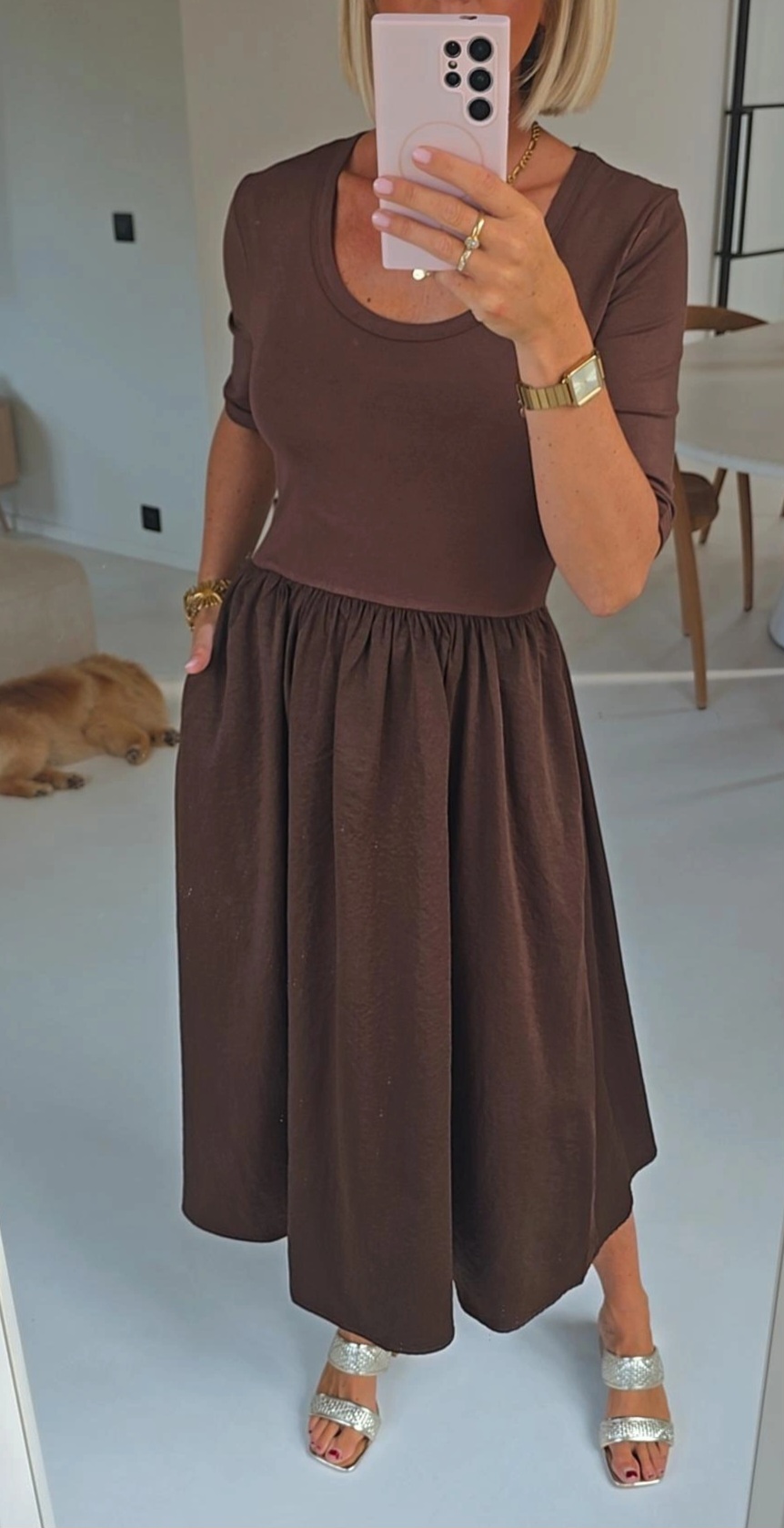 SEZANNA maxi dress chocolat