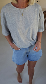 DANA terry T-shirt soft grey