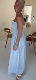 BENTHE bustier dress soft blue