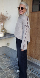 LIEZE turtleneck knit taupe