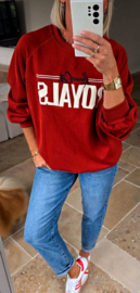 ROYALS oversized sweatshirt darker red