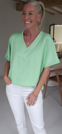 BRIA short-sleeved v-neck sweatshirt apple green