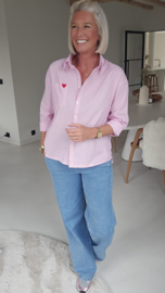 ROSALINE stripe shirt pink