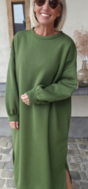 ROBYN maxi sweatshirt fleece dress olive