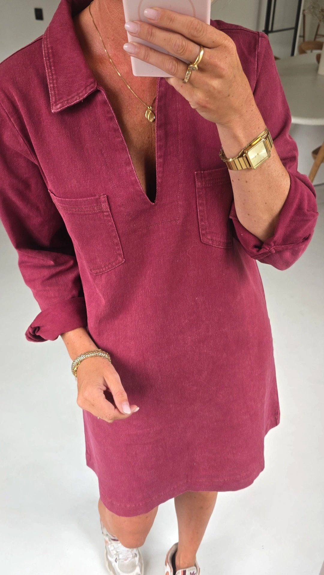 THE PERFECT JEANS 2 longsleeve dress burgundy