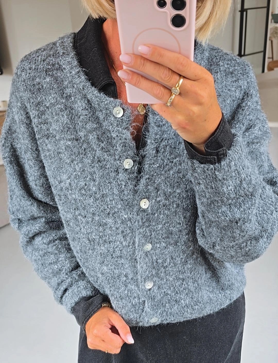 LIESJE cardigan carbon