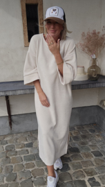 MANDU soft velvet maxi dress vanilla