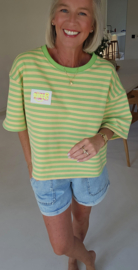 SMILE striped T-shirt green