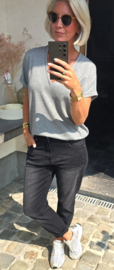 INA viscose tee mêlee grey