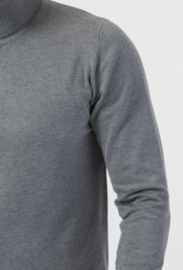 BRENT soft turtleneck pullover grey