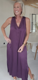 ADRIAN maxi satin dress smoked grape