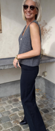 RUBI sleeveless knit cardigan carbon