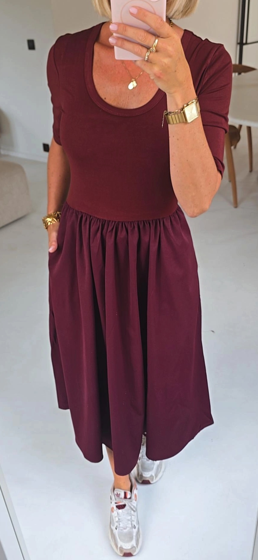 SEZANNA maxi dress burgundy
