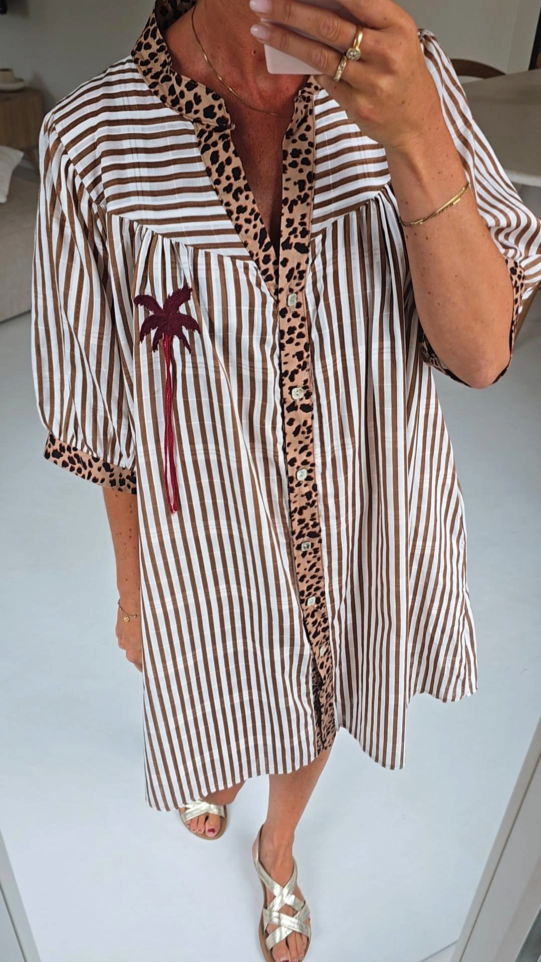 PALMTREE 2 beach dress camel