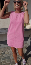 PIPA sleeveless jeans dress pink