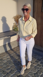 AVA basic cotton shirt soft yellow