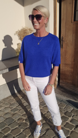 MIMOSA short-sleeved knit capri blue