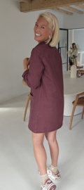 THE PERFECT jeans dress burgundy