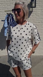 DOTJE sweat set white black
