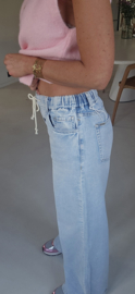 MEREL wide leg jeans soft blue drawstring