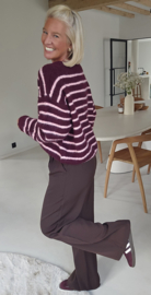 AGATA loose wide leg pants chocolat