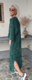 MANDU soft velvet maxi dress forest green