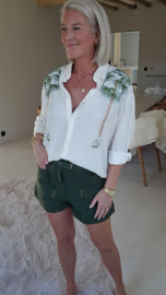 PALMTREE cotton shorts khaki