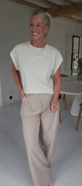 BENEDICTE loose wide leg pants beige