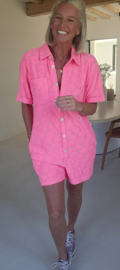 JOLIA terry playsuit neon pink