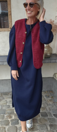 ROBYN maxi sweatshirt fleece dress navy