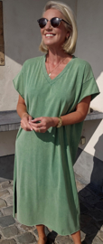 MADLINE T-shirt dress washed green
