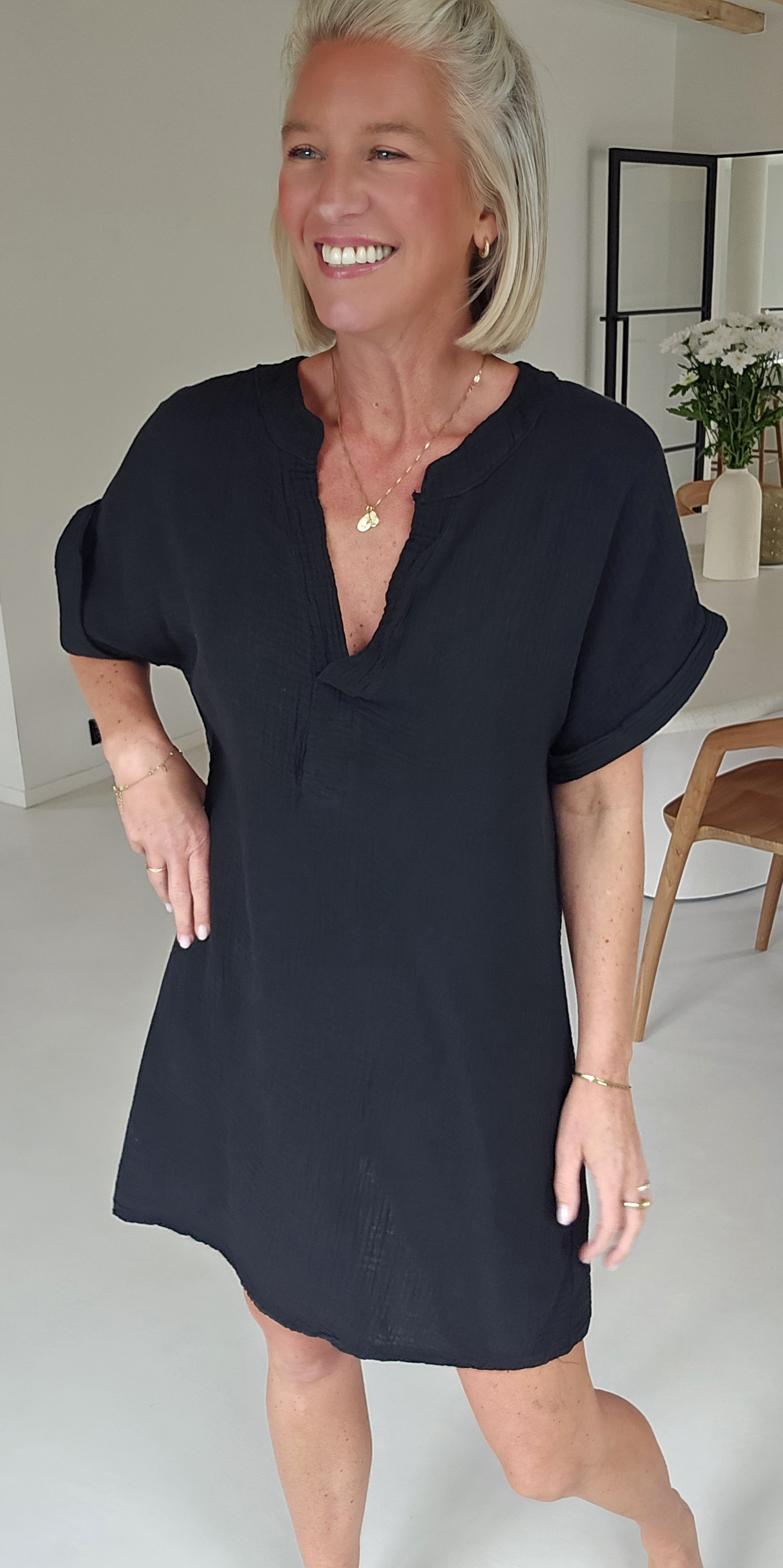 JOYOSA tetra dress black
