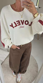 LOVELY GIRL sweatshirt ecru