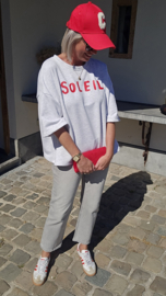 LE SOLEIL short-sleeved sweatshirt grey