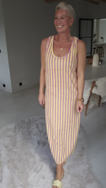 DOLLY striped sponge maxi dress yellow