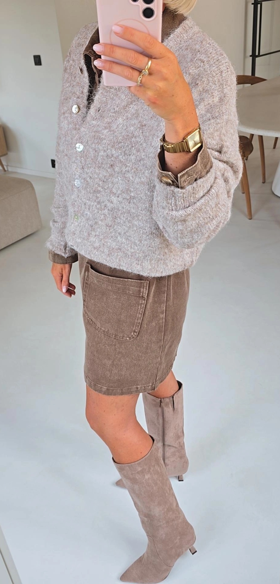 LIESJE cardigan taupe