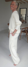 ADELINE v-neck jogger set ecru