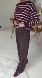 AGATA loose wide leg pants chocolat
