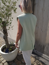 CRISTY sleeveless blazer mint